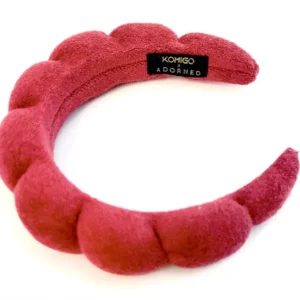 Bandeau de spa luxe Younique couleur pinot noir pour soin visage
