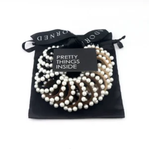 Acheter Luxe Neutral Pearl Hair Ties : Produit de beauté premium sélectionné par Émilie